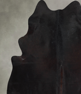 Solid Black XX-Large Brazilian Cowhide Rug 7'9"H x 6'8"W #A53464 by Hudson Hides