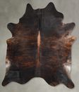 Dark Brindle X-Large Brazilian Cowhide Rug 7'3"H x 6'1"W #A53473 by Hudson Hides