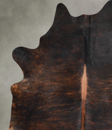 Dark Brindle X-Large Brazilian Cowhide Rug 7'3"H x 6'1"W #A53473 by Hudson Hides