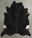 Solid Black X-Large Brazilian Cowhide Rug 6'11"H x 7'0"W #A53475 by Hudson Hides