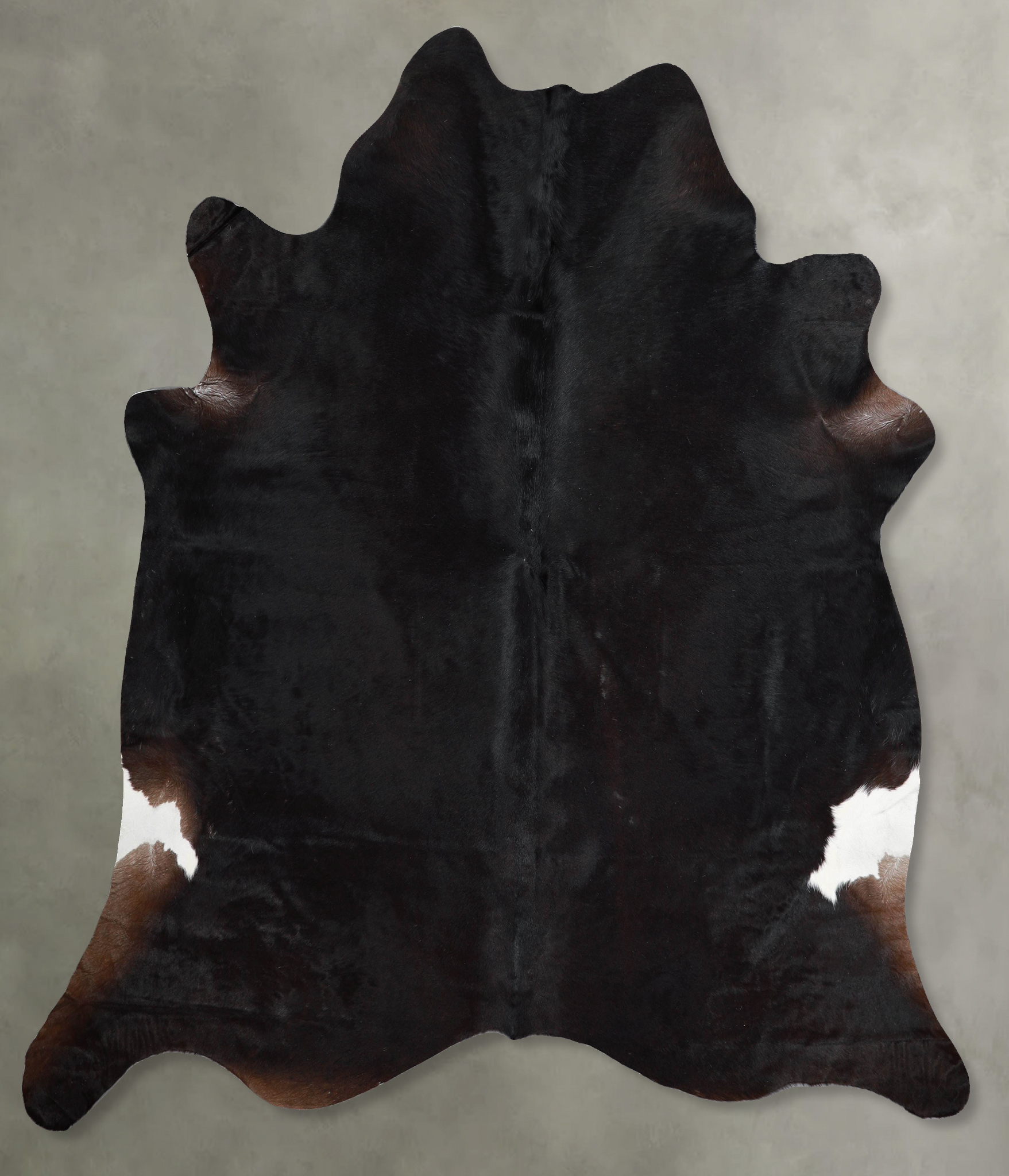 Solid Black Cowhide Rug #A53475