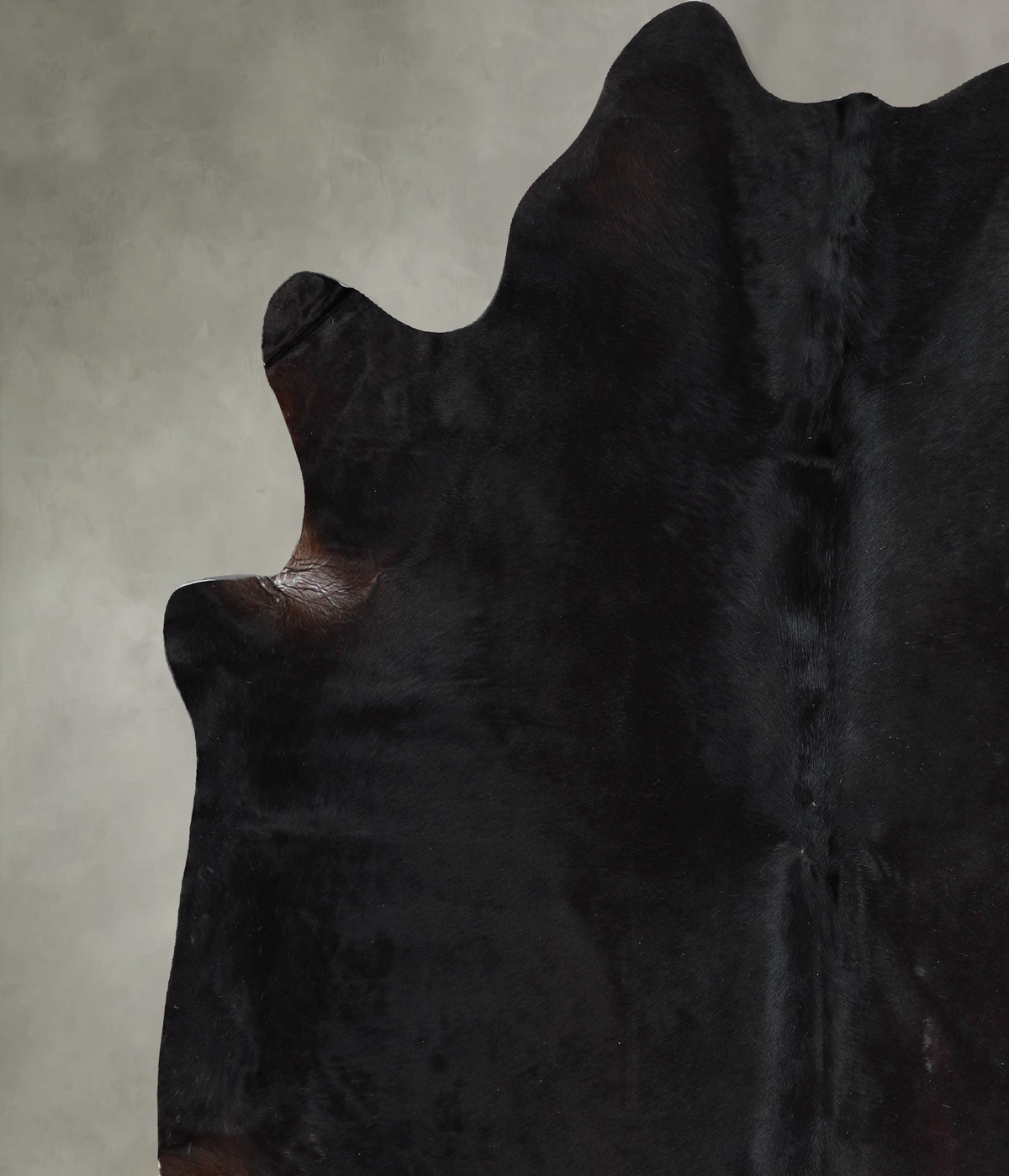 Solid Black X-Large Brazilian Cowhide Rug 6'11"H x 7'0"W #A53475 by Hudson Hides