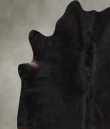 Solid Black X-Large Brazilian Cowhide Rug 6'11"H x 7'0"W #A53475 by Hudson Hides