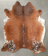 Salt and Pepper Brown Large Brazilian Cowhide Rug 6'6"H x 6'1"W #A53477 by Hudson Hides