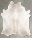 Grey with Beige X-Large Brazilian Cowhide Rug 6'10"H x 6'1"W #A53478 by Hudson Hides