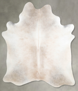 Grey with Beige X-Large Brazilian Cowhide Rug 6'10"H x 6'1"W #A53478 by Hudson Hides