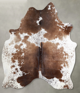 Salt and Pepper Brown X-Large Brazilian Cowhide Rug 6'11"H x 6'0"W #A53479 by Hudson Hides