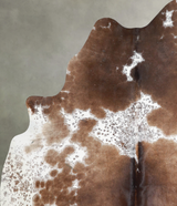 Salt and Pepper Brown X-Large Brazilian Cowhide Rug 6'11"H x 6'0"W #A53479 by Hudson Hides