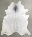 Medium Grey XX-Large Brazilian Cowhide Rug 8'7"H x 7'8"W #A53482 by Hudson Hides