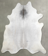 Medium Grey XX-Large Brazilian Cowhide Rug 8'7"H x 7'8"W #A53482 by Hudson Hides