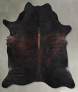 Dark Brindle X-Large Brazilian Cowhide Rug 7'0"H x 6'3"W #A53490 by Hudson Hides