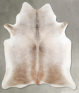 Grey with Beige X-Large Brazilian Cowhide Rug 7'2"H x 6'2"W #A53495 by Hudson Hides