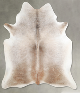 Grey with Beige X-Large Brazilian Cowhide Rug 7'2"H x 6'2"W #A53495 by Hudson Hides