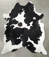 Black and White XX-Large Brazilian Cowhide Rug 8'0"H x 6'6"W #A53514 by Hudson Hides