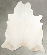 Solid White XX-Large Brazilian Cowhide Rug 7'9"H x 6'7"W #A53529 by Hudson Hides
