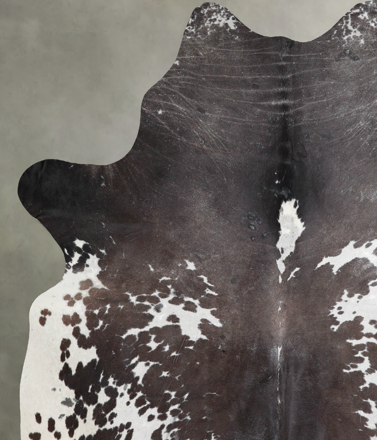 Salt and Pepper Black X-Large Brazilian Cowhide Rug 7'5"H x 6'8"W #A53530 by Hudson Hides