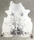 Salt and Pepper Black X-Large Brazilian Cowhide Rug 7'6"H x 6'2"W #A53532 by Hudson Hides