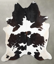 Chocolate and White X-Large Brazilian Cowhide Rug 7'6"H x 6'4"W #A53533 by Hudson Hides