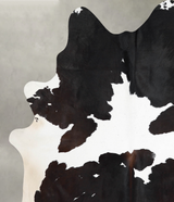 Chocolate and White X-Large Brazilian Cowhide Rug 7'6"H x 6'4"W #A53533 by Hudson Hides