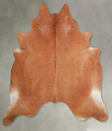 Solid Brown XX-Large Brazilian Cowhide Rug 7'9"H x 7'2"W #A53536 by Hudson Hides