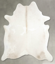 Ivory with Beige XX-Large Brazilian Cowhide Rug 7'10"H x 6'10"W #A53537 by Hudson Hides