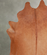 Solid Brown XX-Large Brazilian Cowhide Rug 7'7"H x 6'10"W #A53550 by Hudson Hides