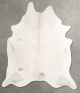 Ivory with Beige XX-Large Brazilian Cowhide Rug 7'8"H x 7'1"W #A53551 by Hudson Hides
