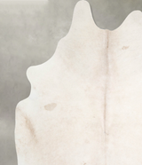 Ivory with Beige XX-Large Brazilian Cowhide Rug 7'8"H x 7'1"W #A53551 by Hudson Hides