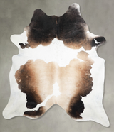 Grey with Beige XX-Large Brazilian Cowhide Rug 7'10"H x 6'7"W #A53552 by Hudson Hides