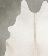 Ivory with Beige X-Large Brazilian Cowhide Rug 7'2"H x 6'3"W #A53554 by Hudson Hides