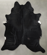 Solid Black XX-Large Brazilian Cowhide Rug 8'9"H x 7'5"W #A53555 by Hudson Hides