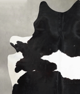 Black and White X-Large Brazilian Cowhide Rug 7'9"H x 6'4"W #A53556 by Hudson Hides