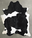 Black and White XX-Large Brazilian Cowhide Rug 7'9"H x 6'9"W #A53558 by Hudson Hides