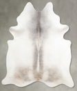 Grey with Beige XX-Large Brazilian Cowhide Rug 8'0"H x 6'9"W #A53563 by Hudson Hides