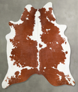 Brown and White X-Large Brazilian Cowhide Rug 7'5"H x 6'6"W #A53564 by Hudson Hides