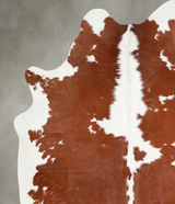 Brown and White X-Large Brazilian Cowhide Rug 7'5"H x 6'6"W #A53564 by Hudson Hides