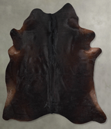 Solid Black X-Large Brazilian Cowhide Rug 6'11"H x 6'5"W #A53570 by Hudson Hides