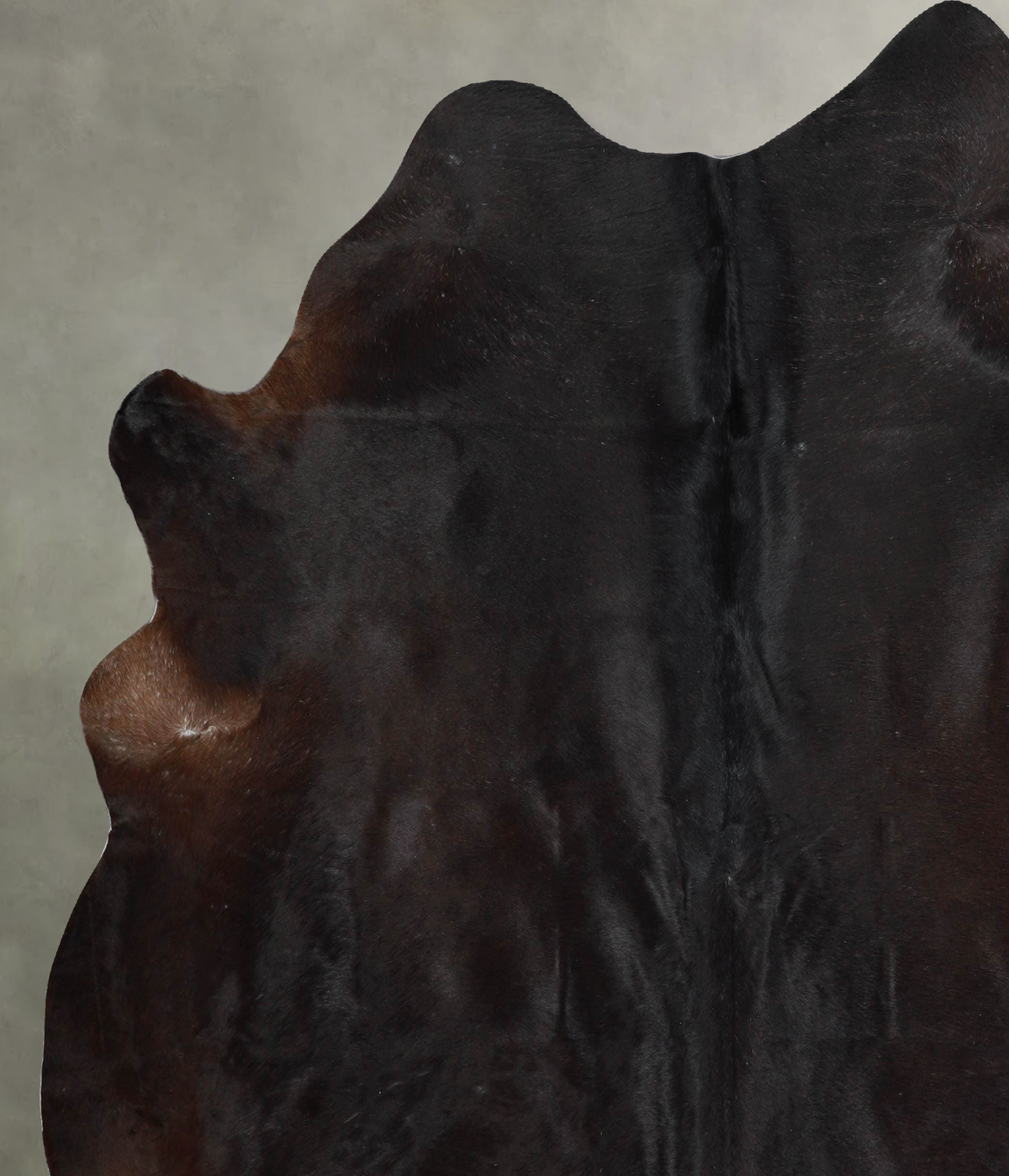 Solid Black X-Large Brazilian Cowhide Rug 6'11"H x 6'5"W #A53570 by Hudson Hides