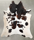 Chocolate and White X-Large Brazilian Cowhide Rug 7'6"H x 6'4"W #A53571 by Hudson Hides