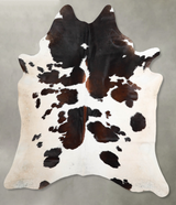 Chocolate and White X-Large Brazilian Cowhide Rug 7'6"H x 6'4"W #A53571 by Hudson Hides