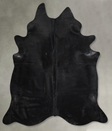 Solid Black XX-Large Brazilian Cowhide Rug 7'11"H x 7'1"W #A53574 by Hudson Hides