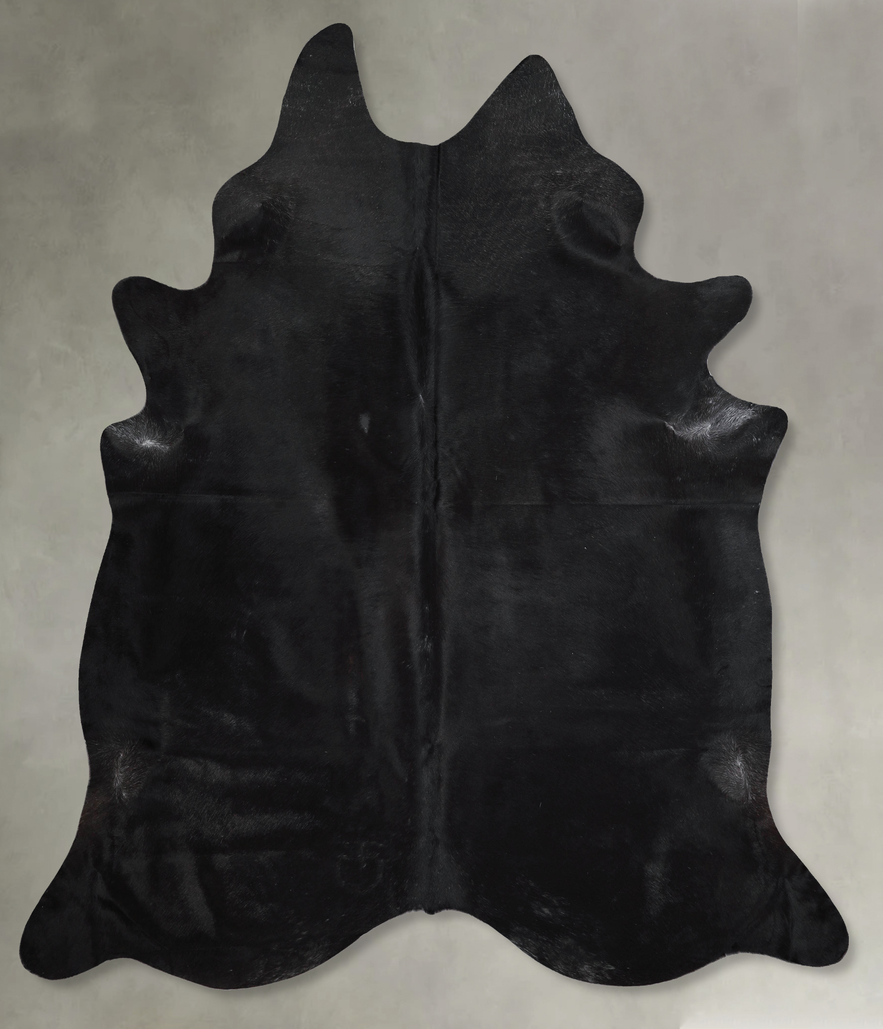 Solid Black Cowhide Rug #A53574