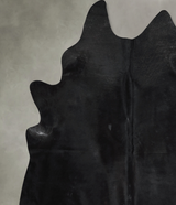 Solid Black XX-Large Brazilian Cowhide Rug 7'11"H x 7'1"W #A53574 by Hudson Hides