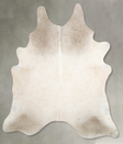 Ivory with Beige XX-Large Brazilian Cowhide Rug 8'6"H x 6'9"W #A53575 by Hudson Hides