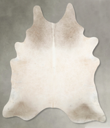Ivory with Beige XX-Large Brazilian Cowhide Rug 8'6"H x 6'9"W #A53575 by Hudson Hides