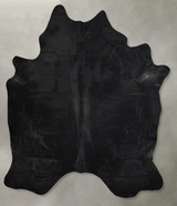 Solid Black XX-Large Brazilian Cowhide Rug 8'8"H x 7'5"W #A53577 by Hudson Hides