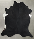 Solid Black X-Large Brazilian Cowhide Rug 7'4"H x 6'6"W #A53580 by Hudson Hides
