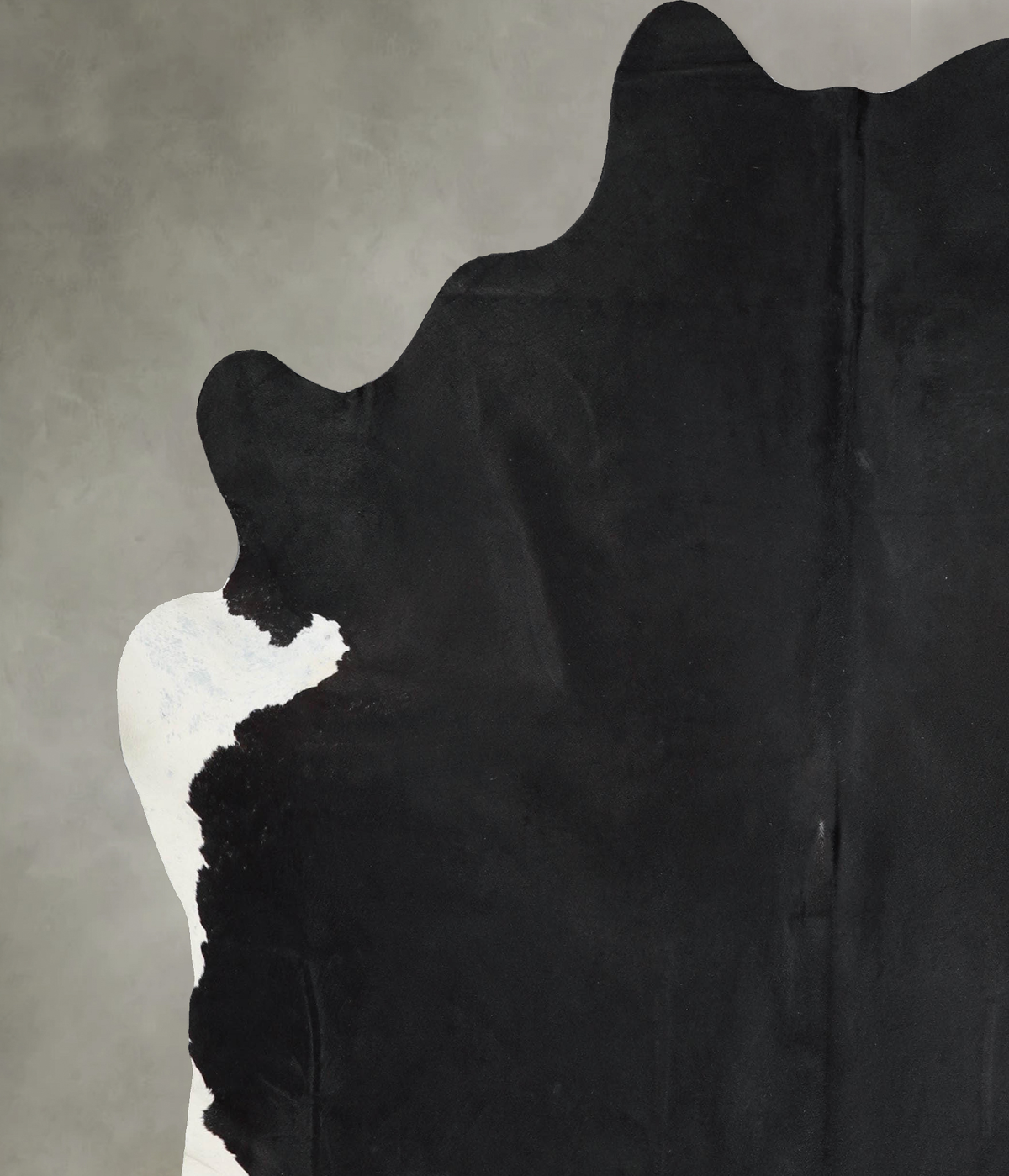 Solid Black X-Large Brazilian Cowhide Rug 7'4"H x 6'6"W #A53580 by Hudson Hides