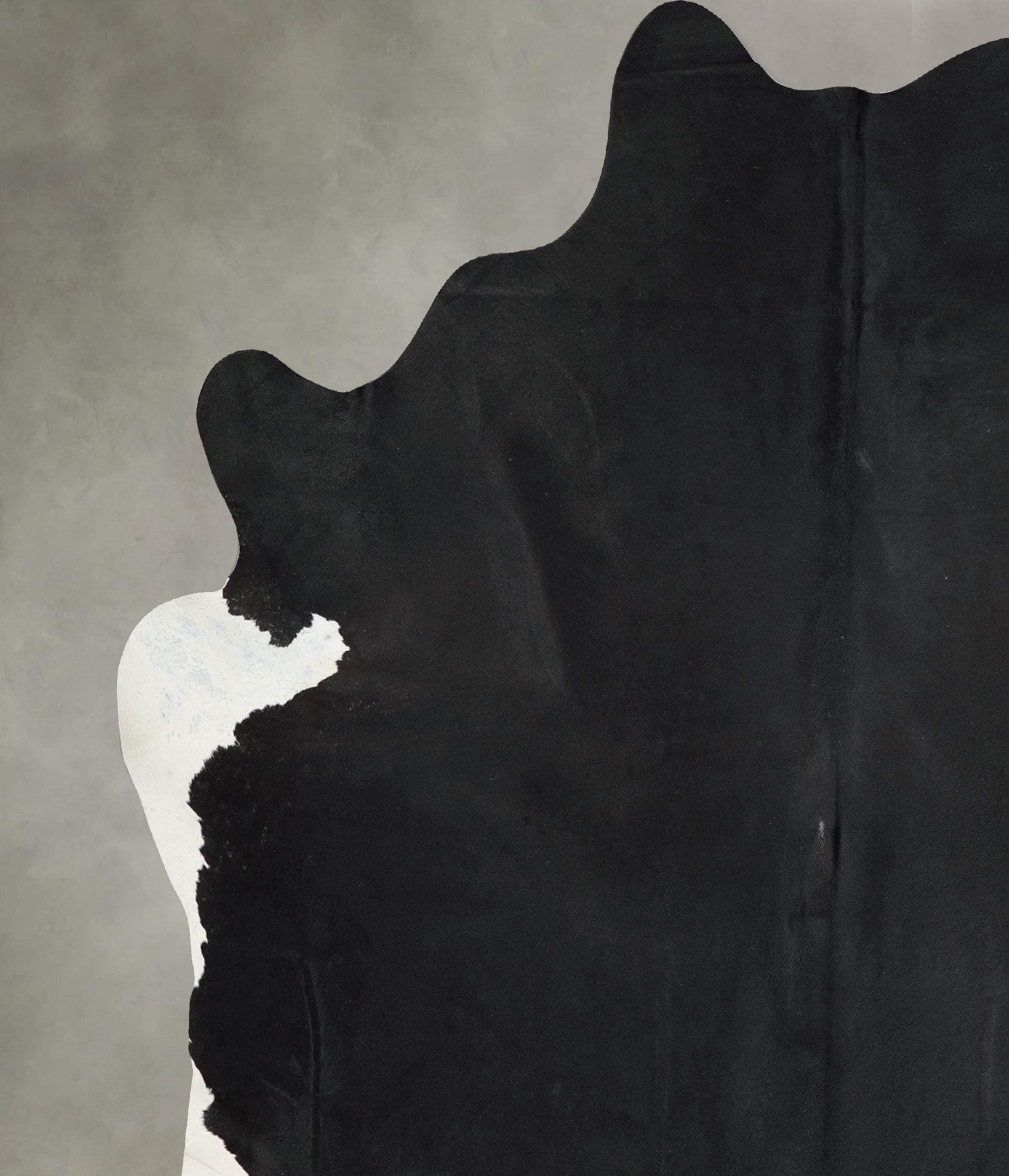 Solid Black Cowhide Rug #A53580