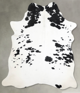 Black and White X-Large Brazilian Cowhide Rug 7'7"H x 6'2"W #A53581 by Hudson Hides